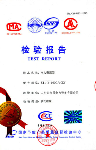 吉安电力变压器检测合格报告